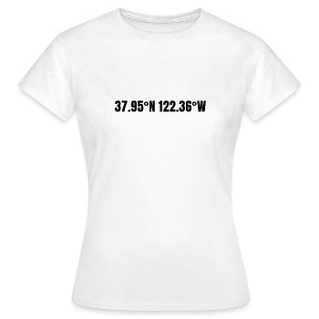 Coordonnées de Richmond, Californie, États-Unis - T-shirt Femme - blanc - Devant - AI Model Female 172 dark (172cm)