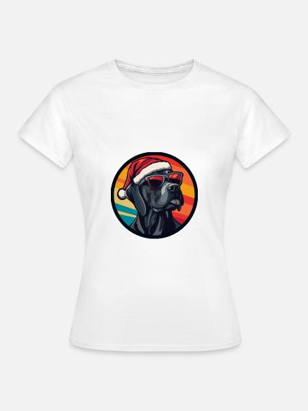 Great Dane Hund Weihnachten Cool - Frauen T-Shirt - Weiß
