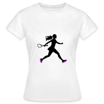 Tennis Spielerin Symbol - Frauen T-Shirt - Weiß - Vorne - AI Model Female 172 dark (172cm)