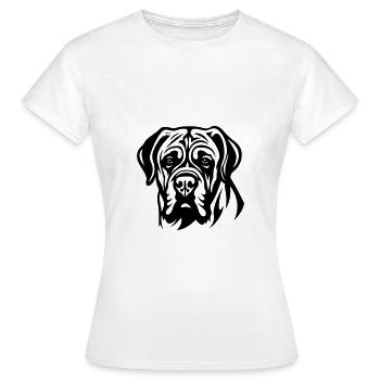 Tête de chien Mastiff - T-shirt Femme - blanc - Devant - AI Model Female 172 dark (172cm)