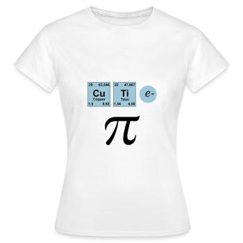 Cutie Pi, geek - T-shirt Femme - blanc - Devant - AI Model Female 172 dark (172cm)