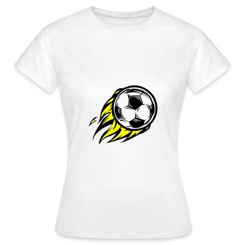 Le football brûle le feu - T-shirt Femme - blanc - Devant - AI Model Female 172 dark (172cm)