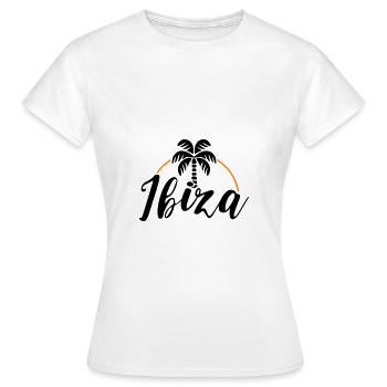 Ibiza Palm - T-shirt Femme - blanc - Devant - AI Model Female 172 dark (172cm)