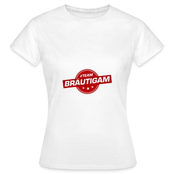Team Groom Wedding Party Wedding - Women's T-Shirt - white - Front - AI Model Female 172 dark (172cm)