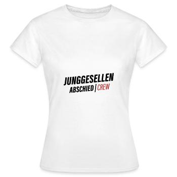 Enterrement de vie de garçon Équipage Enterrement de vie de garçon - T-shirt Femme - blanc - Devant - AI Model Female 172 dark (172cm)