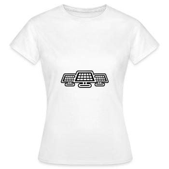 Photovoltaik Anlage Solar Energie - Frauen T-Shirt - Weiß - Vorne - AI Model Female 172 dark (172cm)