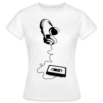 Sound on - T-shirt Femme - blanc - Devant - AI Model Female 172 dark (172cm)