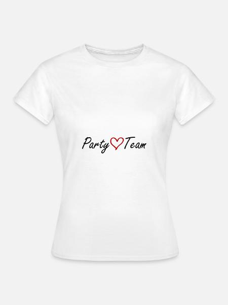 Party Team Herz - Frauen T-Shirt - Weiß