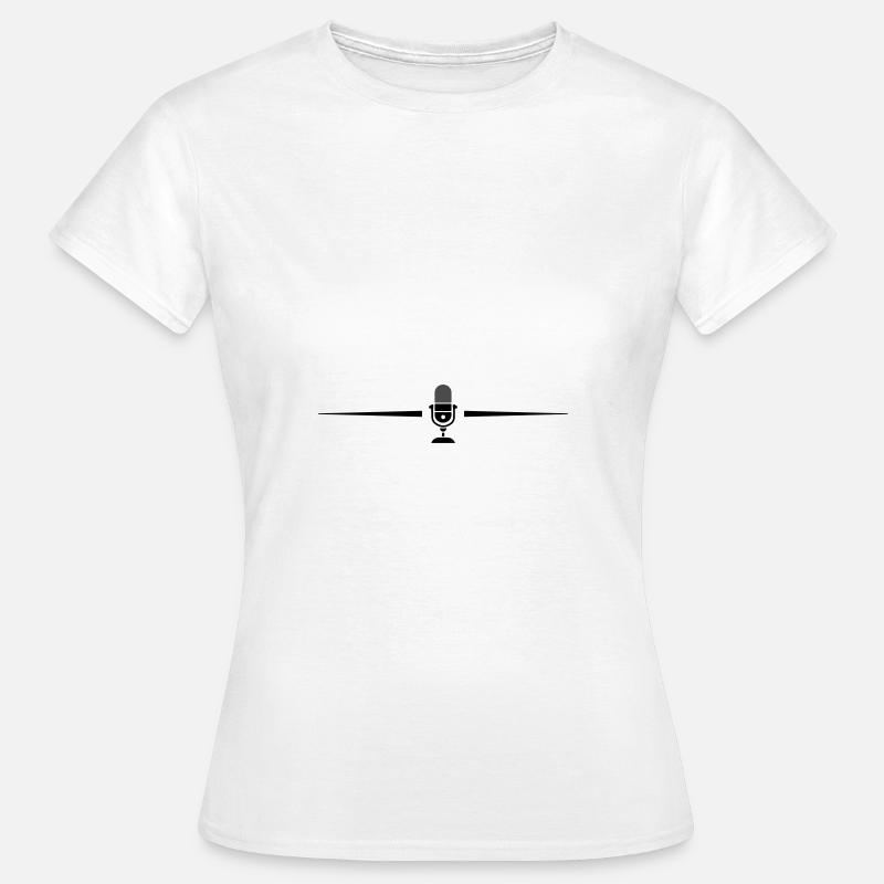 Microphone icon line - Women's T-Shirt - white
