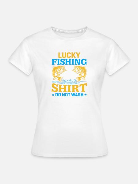 Lucky Fishing T-shirt - Frauen T-Shirt - Weiß