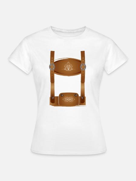 knackige Trachten Lederhose Illustration - Frauen T-Shirt - Weiß