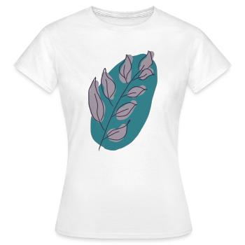 Leaves - Women's T-Shirt - white - Front - AI Model Female 172 dark (172cm)