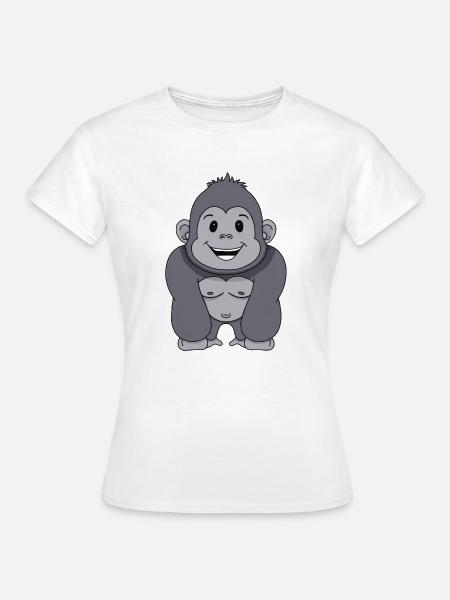 Gorilla Affe - Frauen T-Shirt - Weiß