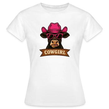 Cow Girl - Frauen T-Shirt - Weiß - Vorne - AI Model Female 172 dark (172cm)