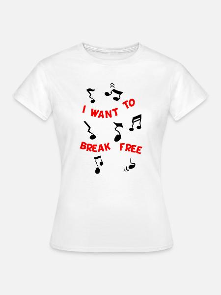 Valse Noten Freedom rot - Frauen T-Shirt - Weiß