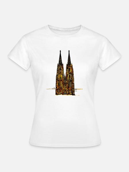 Kölner Dom - Frauen T-Shirt - Weiß