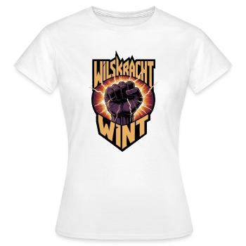 La volonté l’emporte - T-shirt Femme - blanc - Devant - AI Model Female 172 dark (172cm)