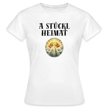 Un Stückl Heimat Leberkas Semmel Montagnes d’Autriche - T-shirt Femme - blanc - Devant - AI Model Female 172 dark (172cm)