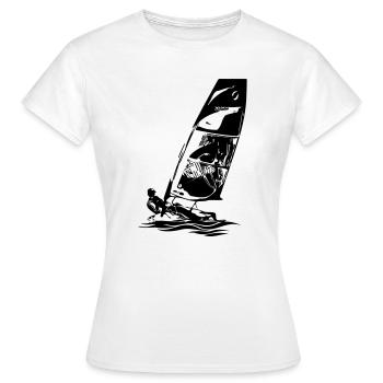 Skiff ouvert Dériveur à voile Régate de voiliers Enfants - T-shirt Femme - blanc - Devant - AI Model Female 172 dark (172cm)