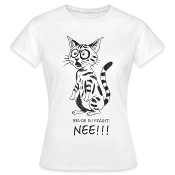 Avant que tu ne demandes. - T-shirt Femme - blanc - Devant - AI Model Female 172 dark (172cm)