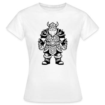 Nain en armure - T-shirt Femme - blanc - Devant - AI Model Female 172 dark (172cm)