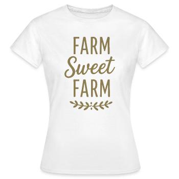 Ferme fermière mignonne Ferme en disant Ferme - T-shirt Femme - blanc - Devant - AI Model Female 172 dark (172cm)