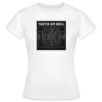 Taktik am Grill Spielplan - Frauen T-Shirt - Weiß - Vorne - AI Model Female 172 dark (172cm)