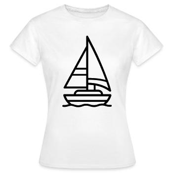 Segelschiff - Frauen T-Shirt - Weiß - Vorne - AI Model Female 172 dark (172cm)