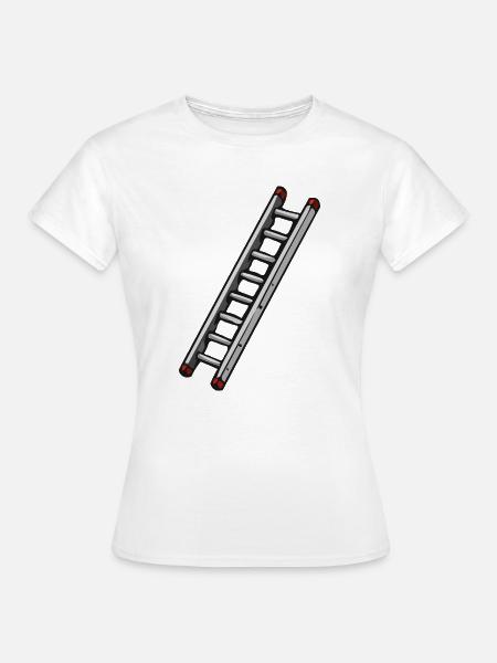 Diagonale Leiter Illustration - Frauen T-Shirt - Weiß