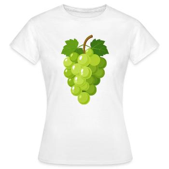 Grüne Trauben Illustration - Frauen T-Shirt - Weiß - Vorne - AI Model Female 172 dark (172cm)