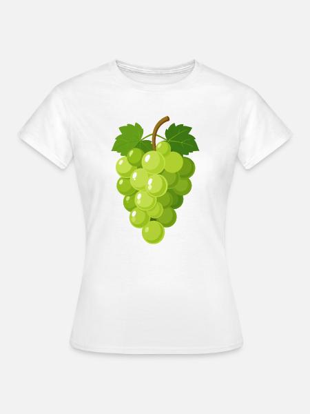 Grüne Trauben Illustration - Frauen T-Shirt - Weiß