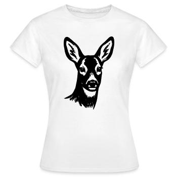 Reh Outline Waldtier Cottagecore Naturfreunde - Frauen T-Shirt - Weiß - Vorne - AI Model Female 172 dark (172cm)