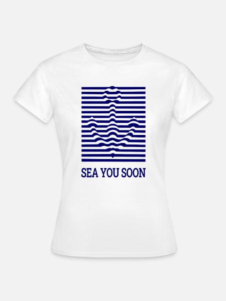 SEA YOU SOON – maritimer Anker - Frauen T-Shirt - Weiß