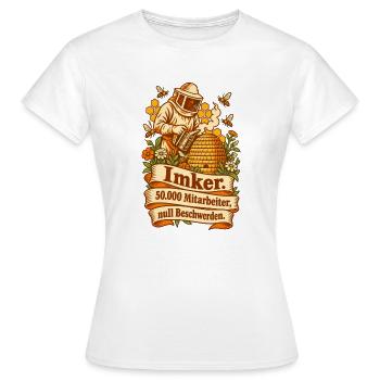 Imker 50000 Mitarbeiter Bienen - Frauen T-Shirt - Weiß - Vorne - AI Model Female 172 dark (172cm)