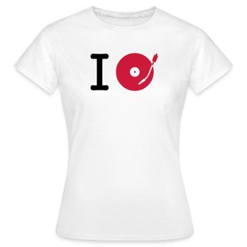 i dj / play / listen to + your music - T-shirt Femme - blanc - Devant - AI Model Female 172 dark (172cm)