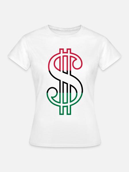 Dollar Sign - Women's T-Shirt - white