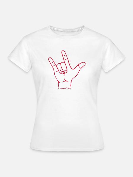 Fingerzeichen ILY - Frauen T-Shirt - Weiß