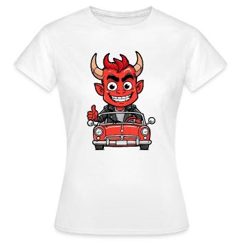 Roter Teufel - Frauen T-Shirt - Weiß - Vorne - AI Model Female 172 dark (172cm)