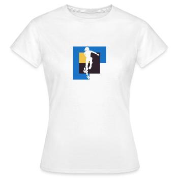 Skateboard Skateboarder Halfpipe Skateboarder - T-shirt Femme - blanc - Devant - AI Model Female 172 dark (172cm)