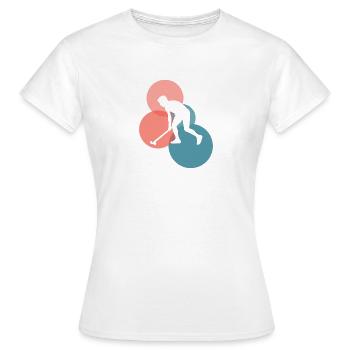 Stick Fieldhockey - Frauen T-Shirt - Weiß - Vorne - AI Model Female 172 dark (172cm)