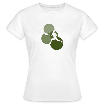 Joueur de tennis coup droit - T-shirt Femme - blanc - Devant - AI Model Female 172 dark (172cm)