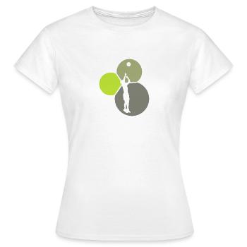 Plage de volleyball de plage - T-shirt Femme - blanc - Devant - AI Model Female 172 dark (172cm)
