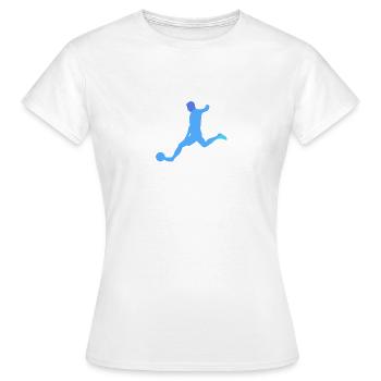 Fussball Fussballspieler Kicker Fussballspieler - Frauen T-Shirt - Weiß - Vorne - AI Model Female 172 dark (172cm)