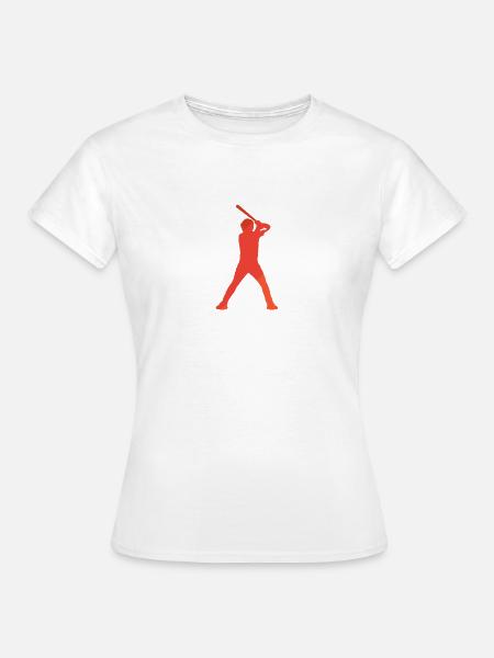 Baseball Baserunning Batting - Frauen T-Shirt - Weiß