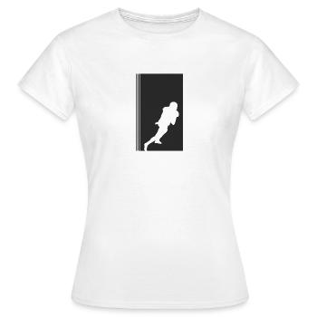 Football Américain Footballeur Touchdown Rugby - T-shirt Femme - blanc - Devant - AI Model Female 172 dark (172cm)