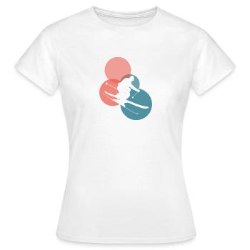 Schi Skiing - Frauen T-Shirt - Weiß - Vorne - AI Model Female 172 dark (172cm)