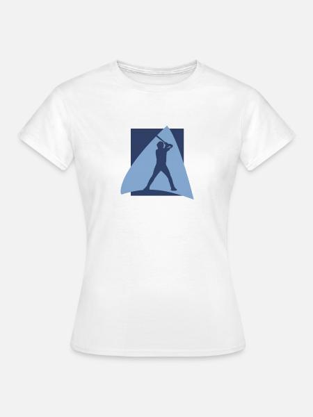 Baseballspieler Baserunning - Frauen T-Shirt - Weiß