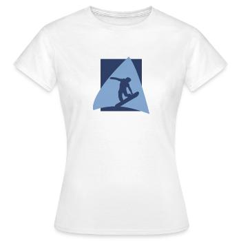 Snowboarder Wintersport - Frauen T-Shirt - Weiß - Vorne - AI Model Female 172 dark (172cm)