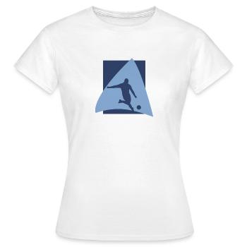 Joueur de football Milieu de terrain - T-shirt Femme - blanc - Devant - AI Model Female 172 dark (172cm)