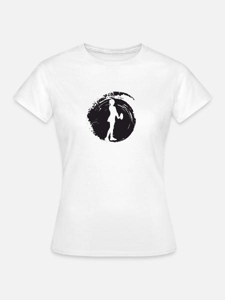 Tennisplatz Tennisspieler - Frauen T-Shirt - Weiß